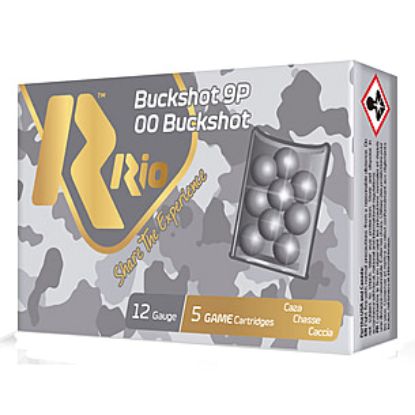 Picture of Rio 12 Gauge 2 3/4" 00 Buckshot 9 Pellets 1345fps RB129 