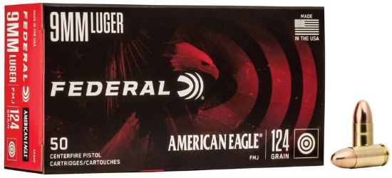 Picture of Federal American Eagle 9mm 124gr FMJ