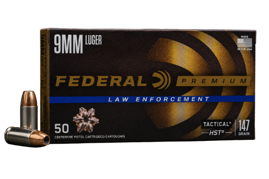 Picture of Federal Premium Law Enforcement 9mm Luger 147 Grain HST Jacketed Hollow Point P9HST2 (500rd bundle)